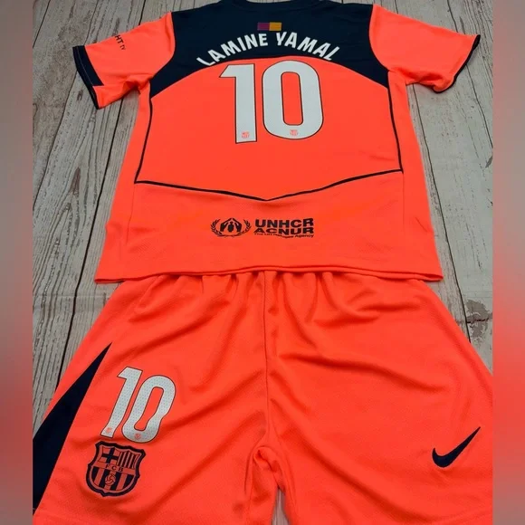 Lamine Yamal Youth Jersey Nike Soccer Kids Kit (Jersey + Shorts) LARGE (28) - Picture 4 of 4